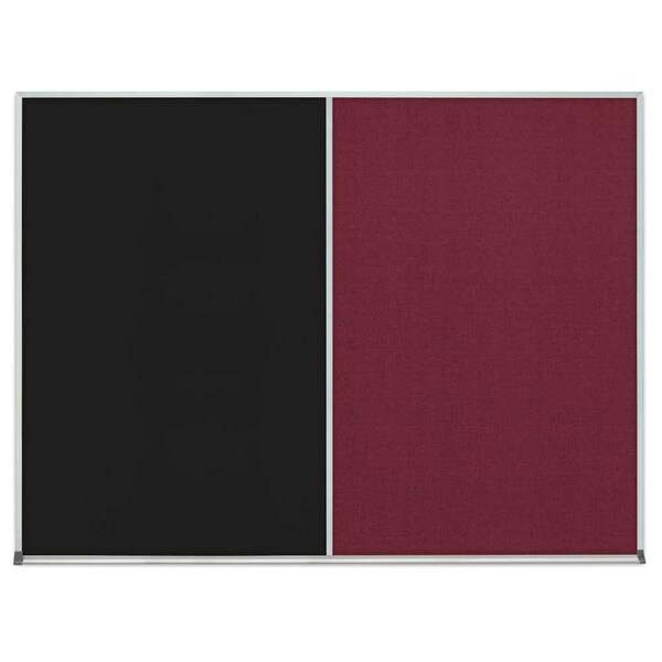 Single Door Radius Corkboard, 24"x36", Bla, UV7001RC-BLACK-CLOUD